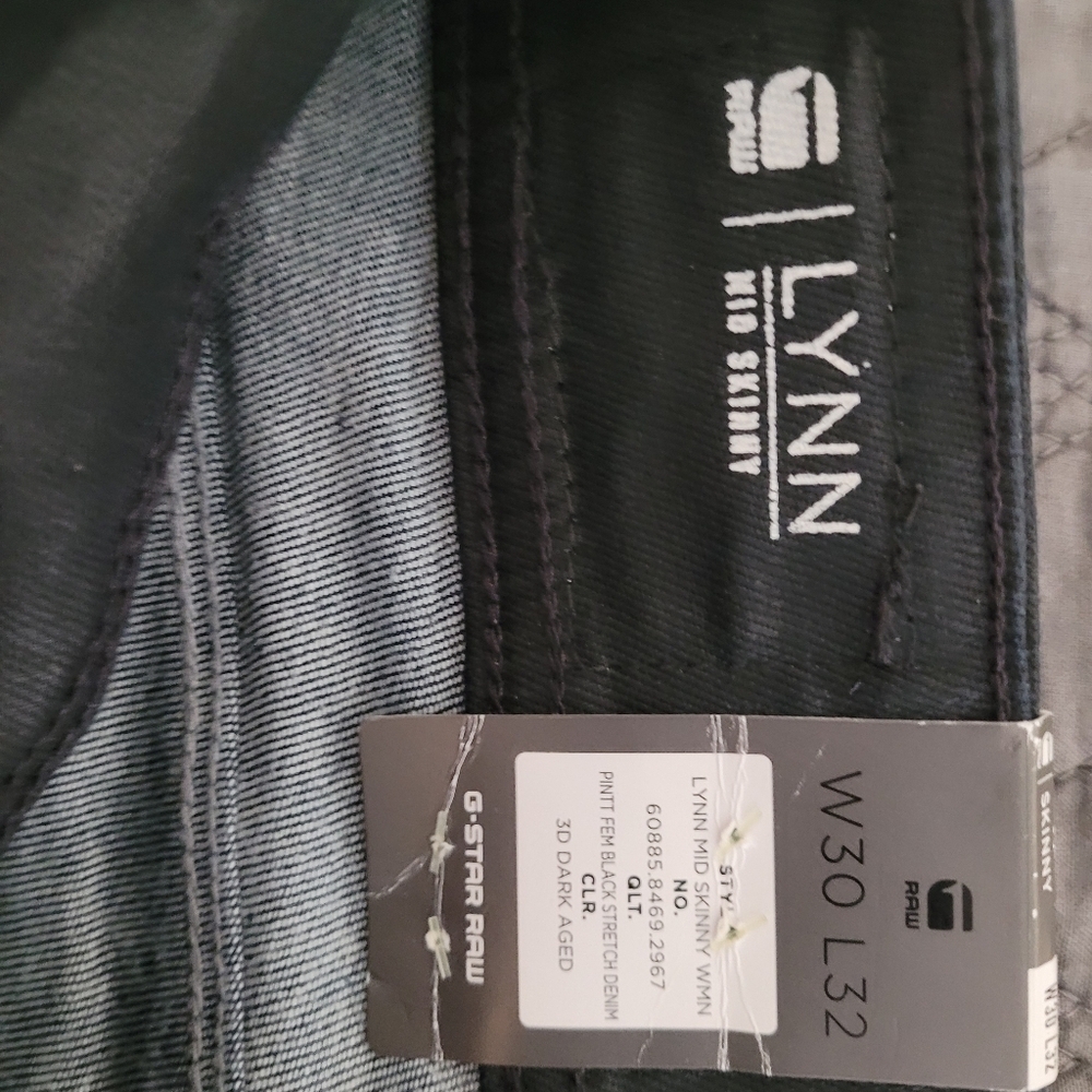 G-Star Raw Lynn Mid Waist Skinny Black Jeans Women's Size 30x32 - Picture 3 of 6